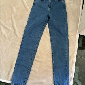 Stylish Blue Straight Leg Women's Jeans